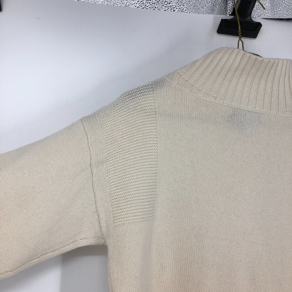 rag & bone White and Navy Funnel Neck Colorblock Sweater - Picture 9 of 16